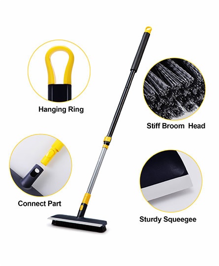 Multi-functional Carpet Cleaning Brush Brooms Floor Scrub Brush with Long Handle(FSZ033)